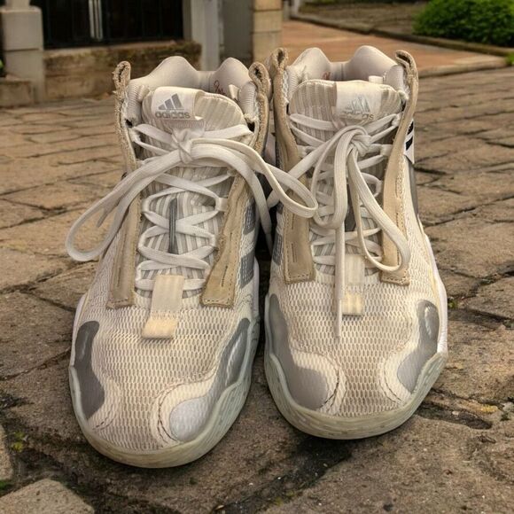 Adidas Basketball Shoes Women's EXHIBIT B CANDACE PARKER Off White GZ2350 Size 7 - Picture 2 of 6